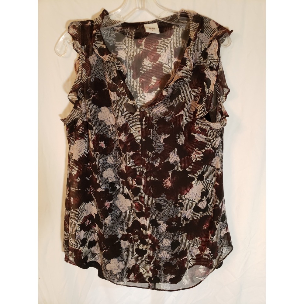 Women's Cabi Multicolor Floral Sleeveless Top Size S